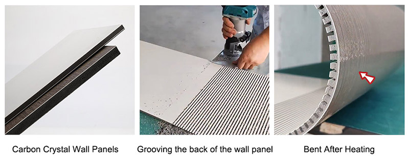 Flat surface carbon crystal or imitation marble wall panels