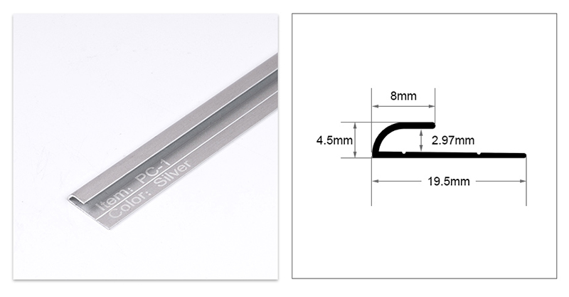 C-shaped Aluminum Alloy Floor Trim Strip