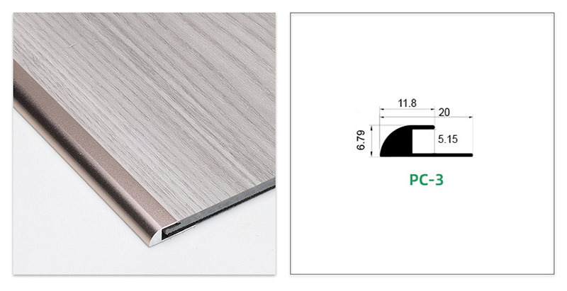 Rose Gold C-shaped Floor Edging Strip