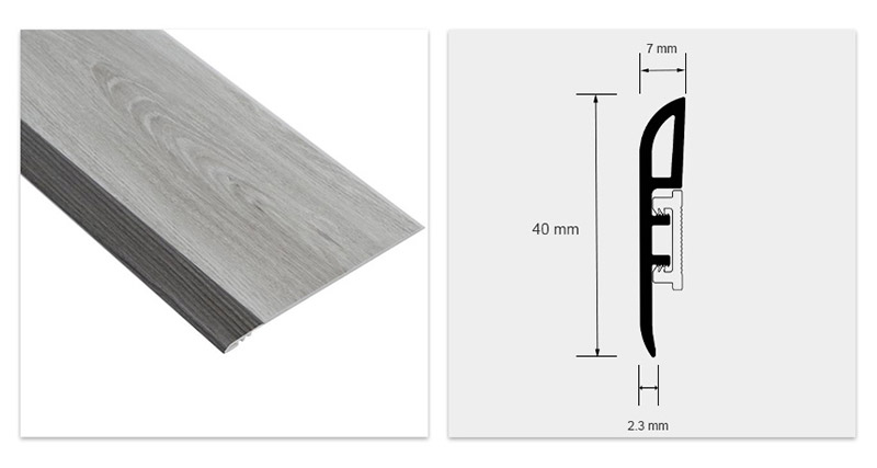 40*7mm SPC Flooring Reducer