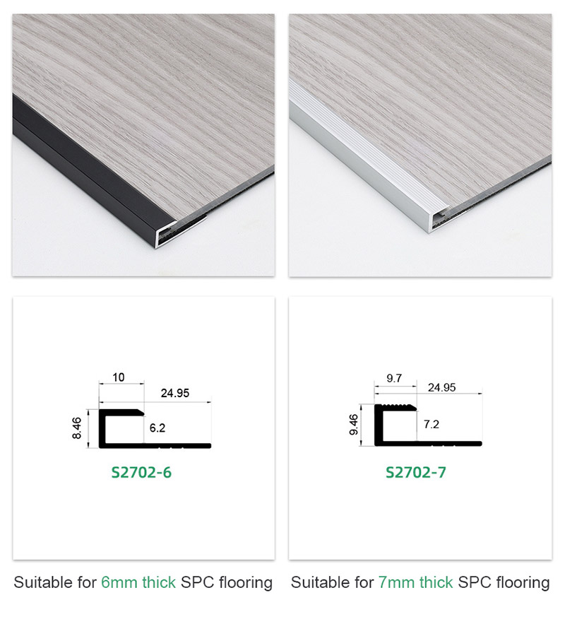 SPC Floor Aluminum Edge Trim