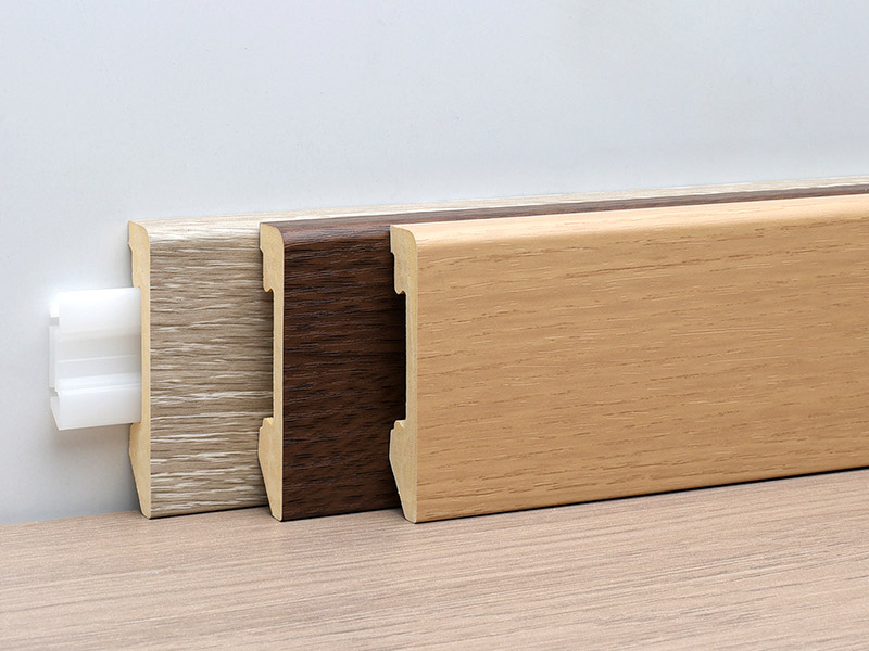 60*12mm Solid PVC Clip-on Skirting Board