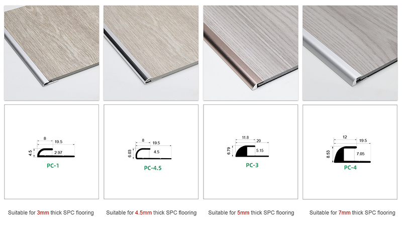 C-shaped Aluminum Alloy Floor Trim Strip