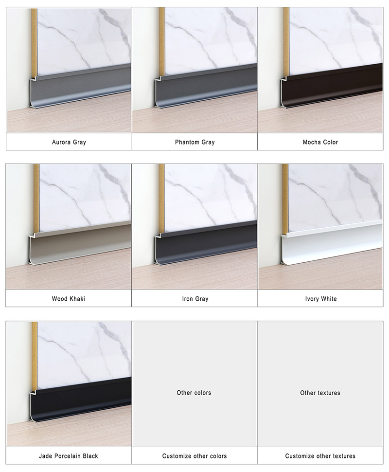 30*9.7mm Recessed Aluminium Skirting Board