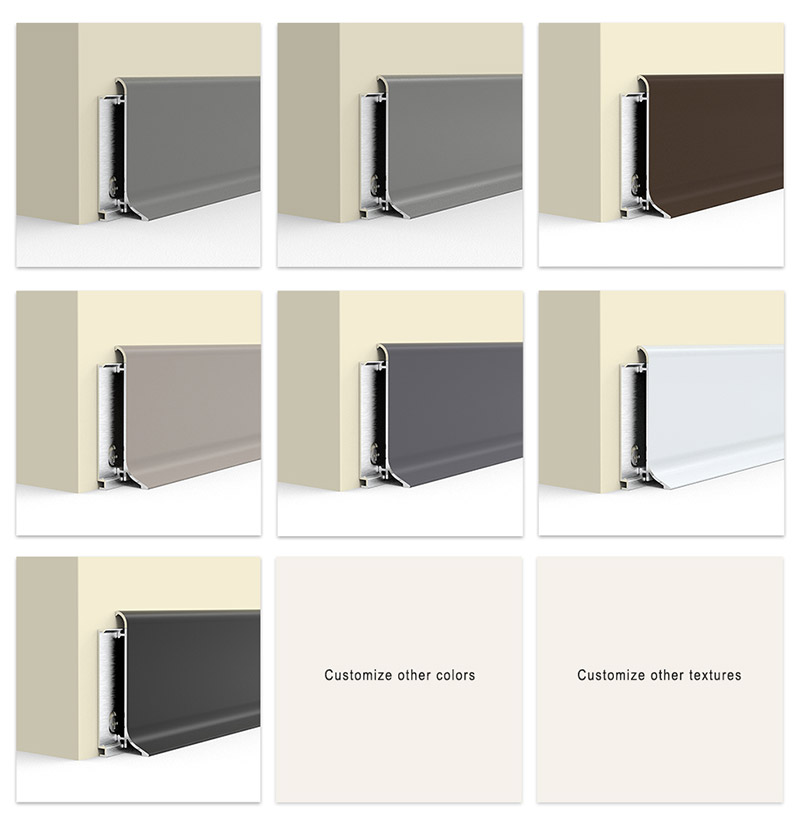 50*14.6mm Aluminum Alloy Skirting Board