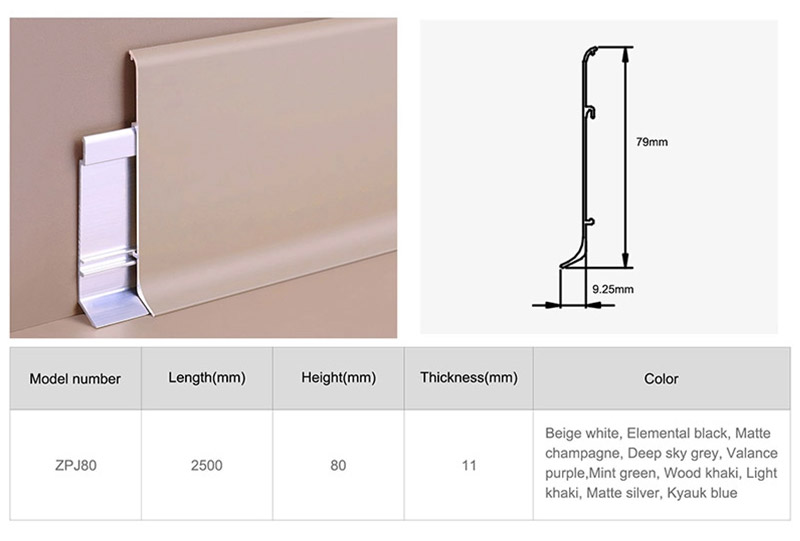 Aluminium Floor Skirting