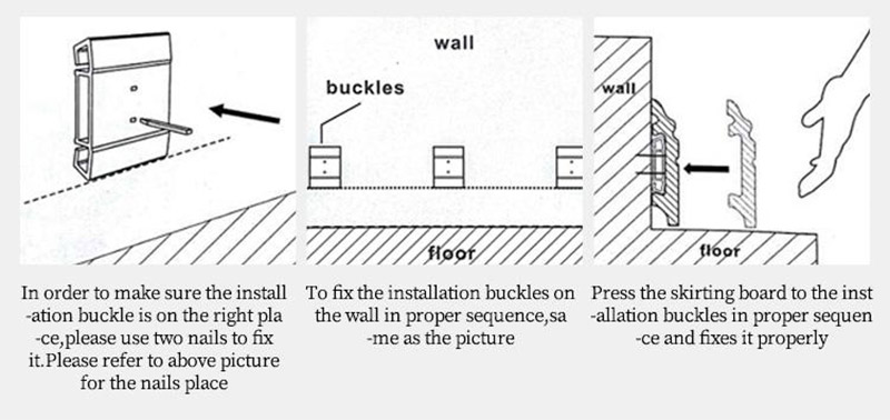 Easy Installation Grey skirting boards