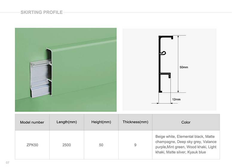 Luxury Metal skirting board