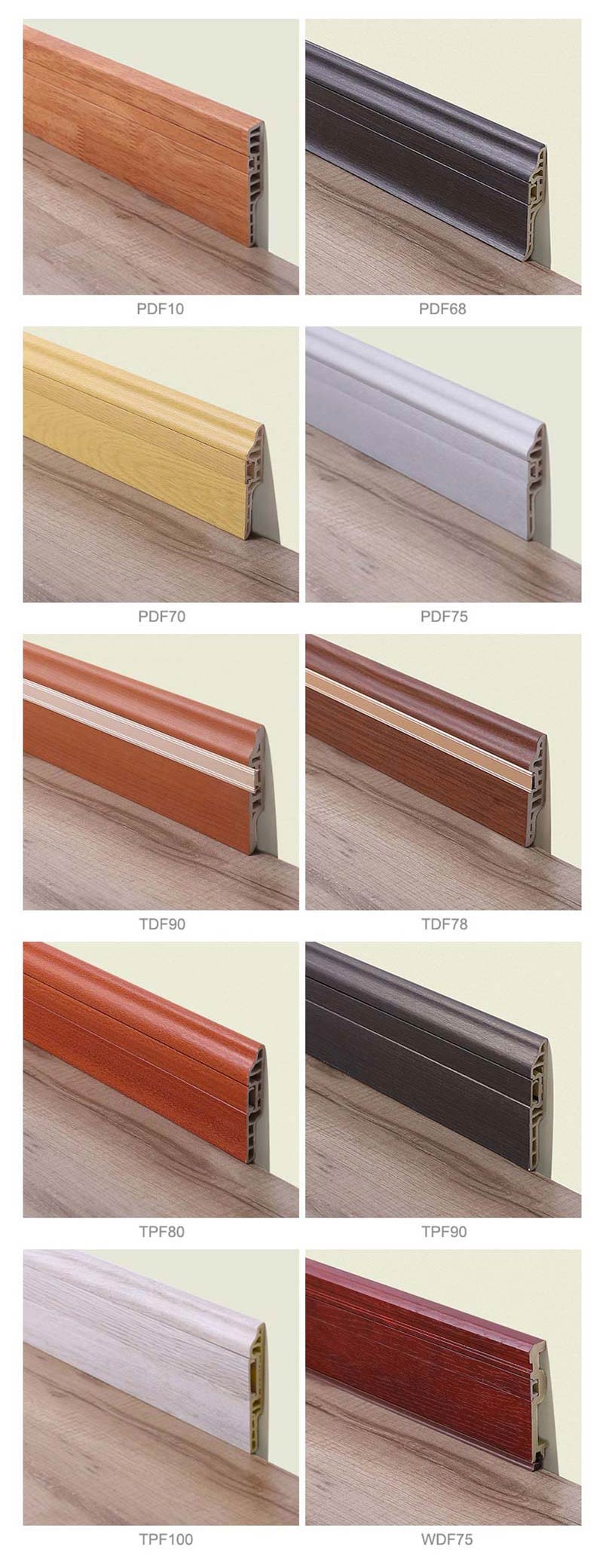 Bamboo charcoal fiber hidden nail skirting board