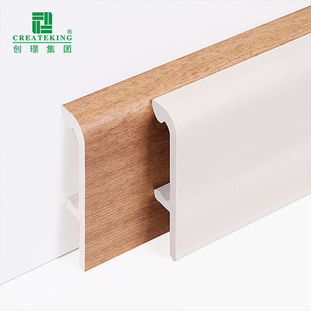 Different Shape Waterproof Easy Installation WPC Baseboard