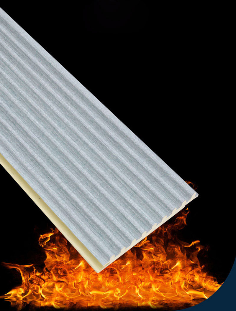 Fireproof fluted wall panel