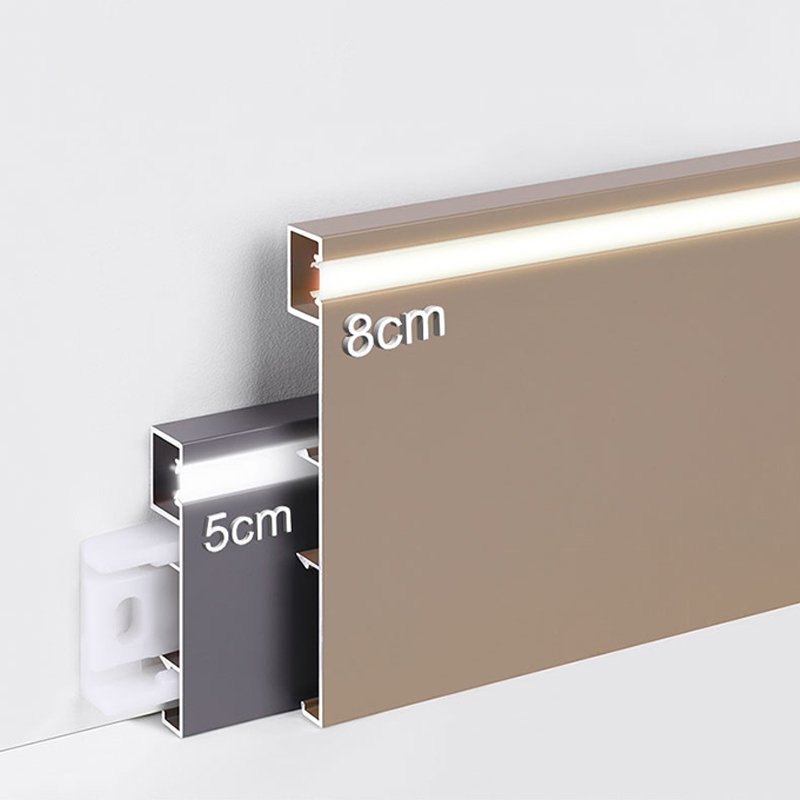 Durable Skirting board with led channel