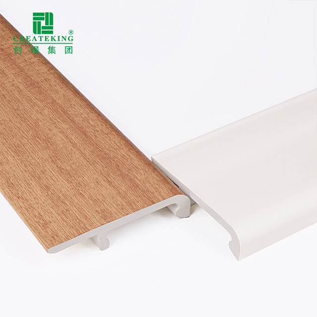 Different Shape Waterproof Easy Installation WPC Baseboard