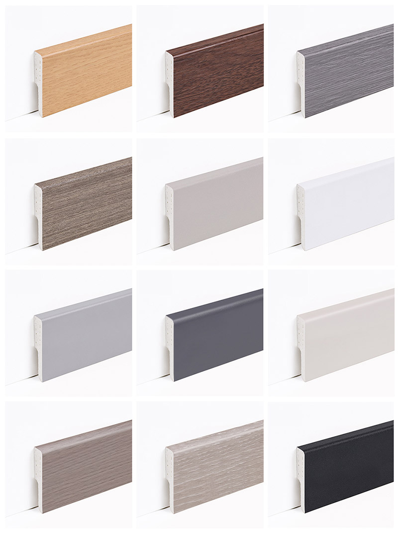 60*12mm Solid PVC Skirting Board
