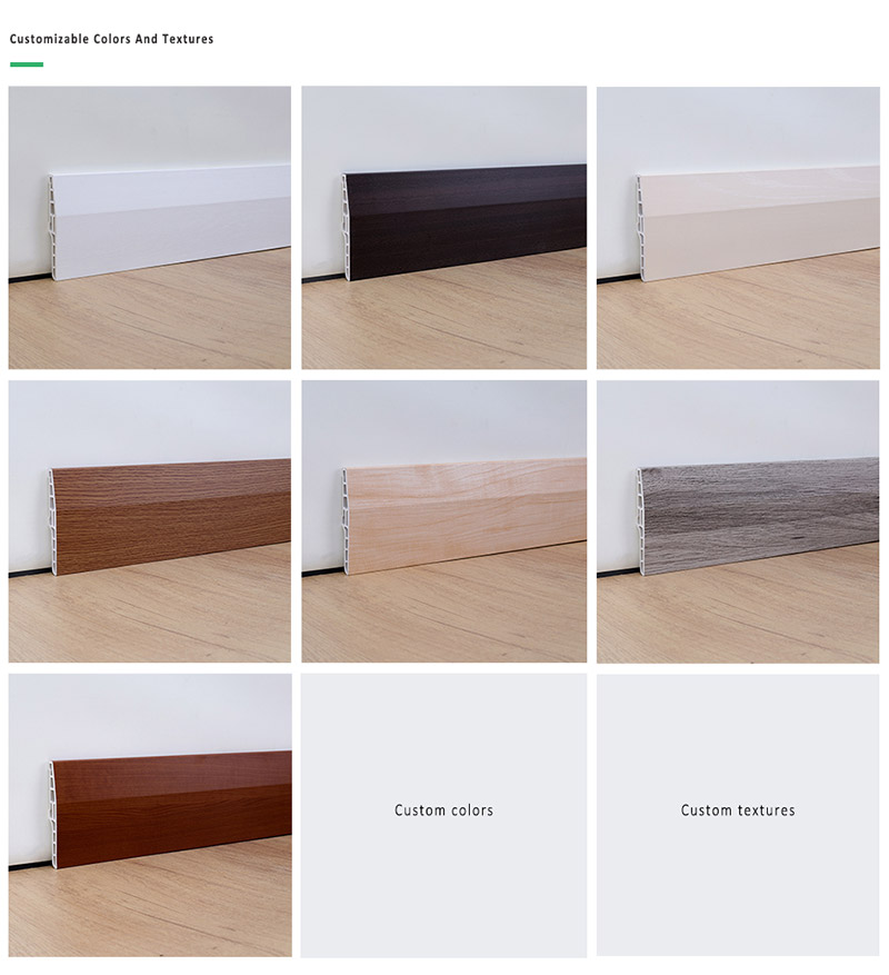 100*15mm Chamfered Hollow PVC Skirting Board