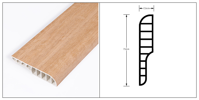 75*15mm PVC Pencil Skirting Board