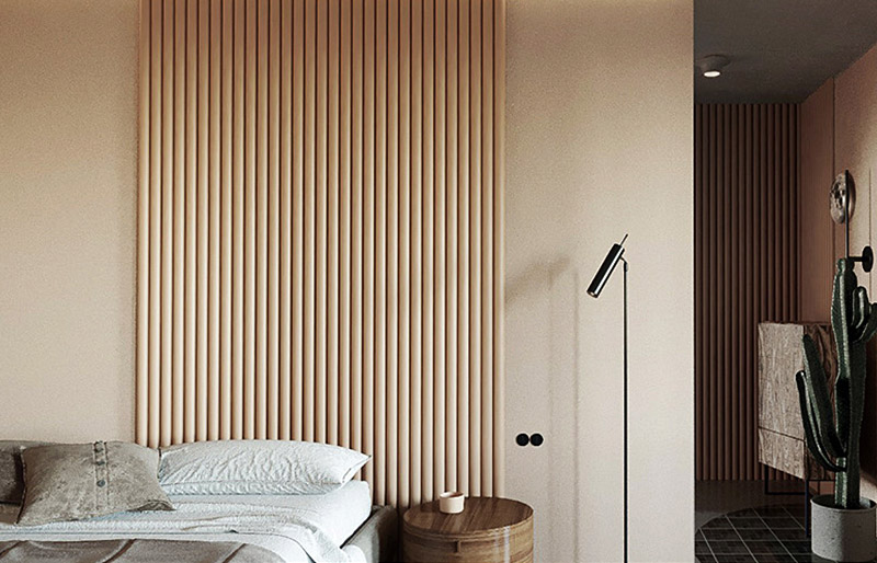Semicircle WPC wall panel