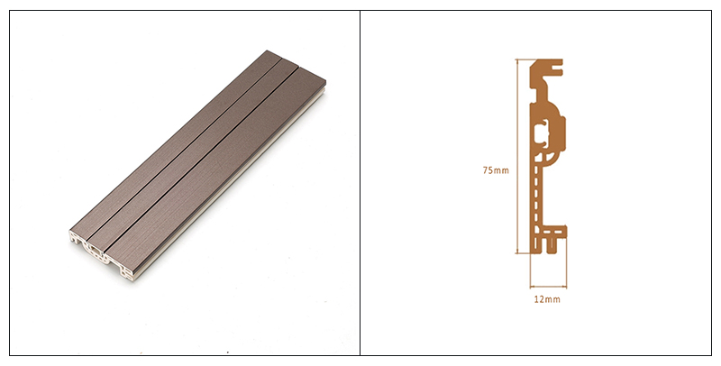 50*12mm WPC Hidden Nail Skirting Board