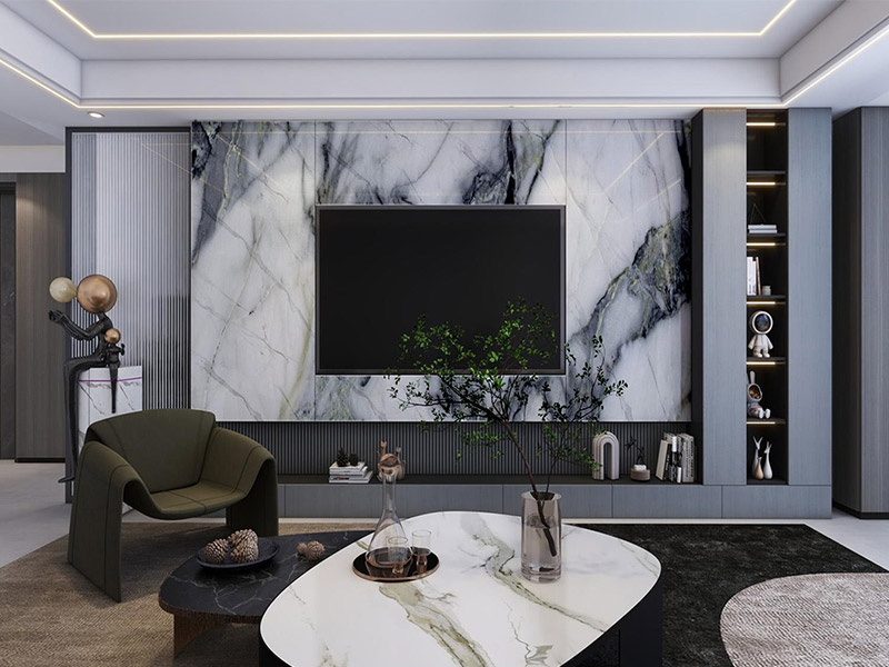 Imitation marble wall panels