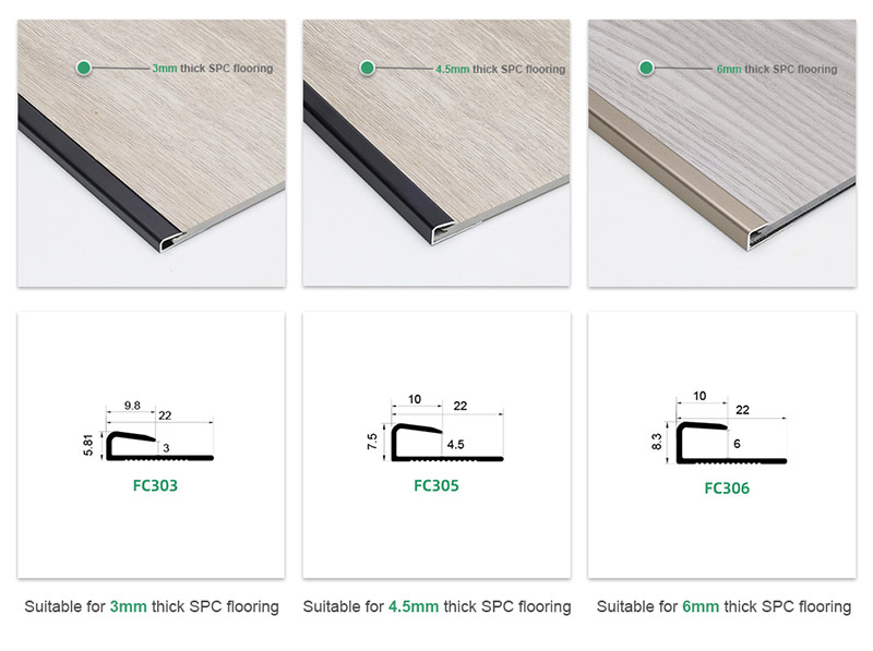 C-shaped Floor Transition Strip
