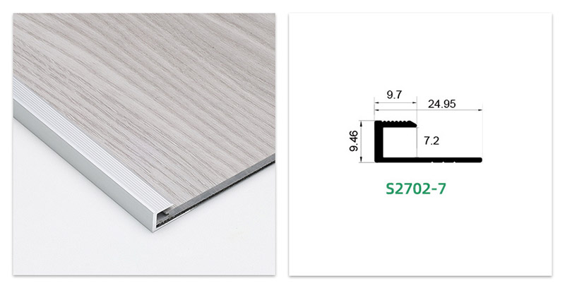 Aluminum Square Floor Edge Trim