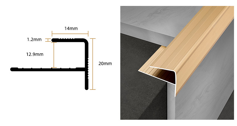 Aluminium Anti-slip Stair Nosings
