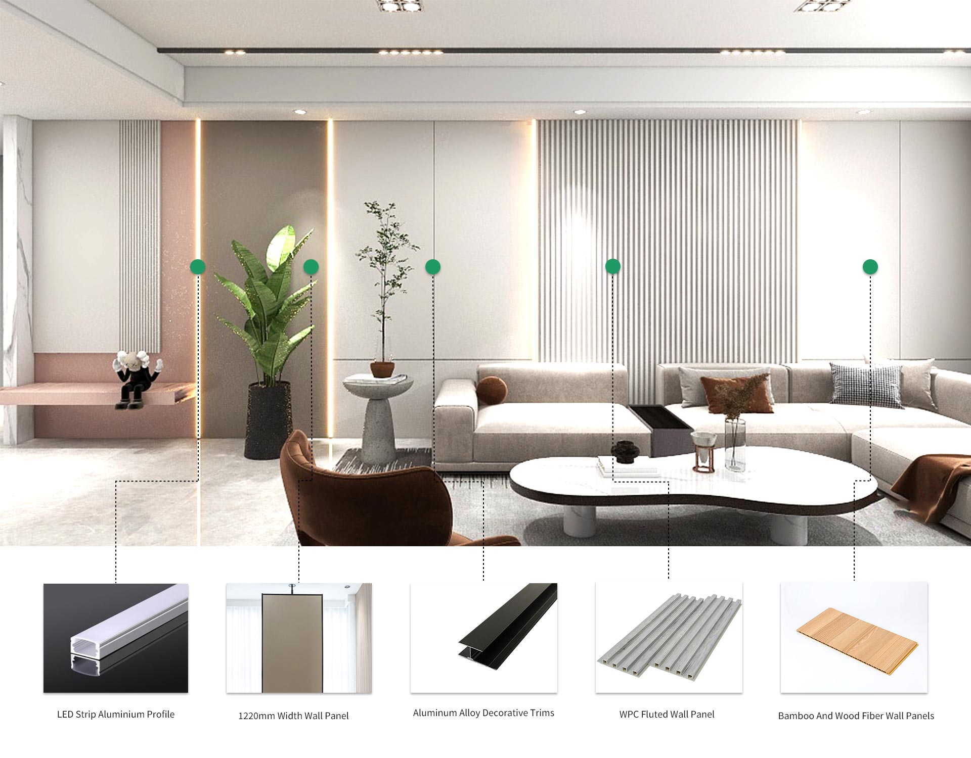 Application of WPC wall panels