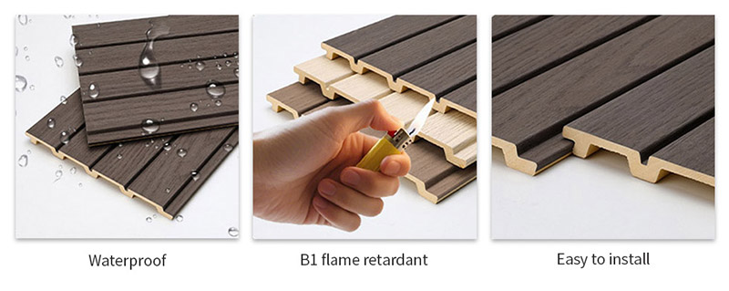 Wood Finish PVC Fluted Wall Panels