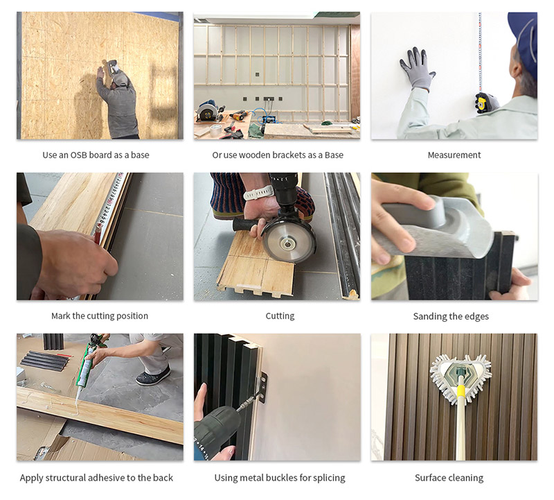 WPC wall panel installation process