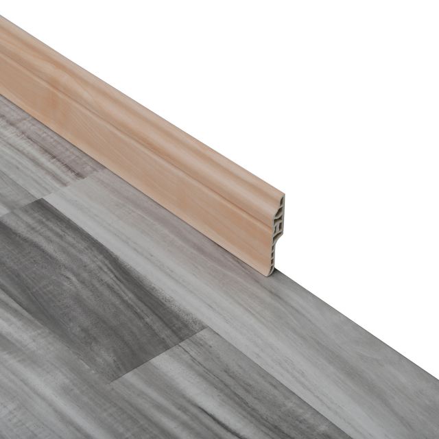 68mm Height Water-proof Wooden Texture Surface Vinyl Flooring PVC Skirting Board-SDF68