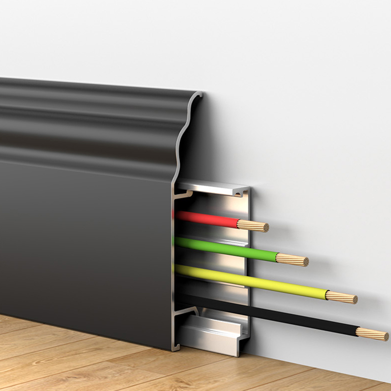 50*12mm French-style aluminum alloy skirting board