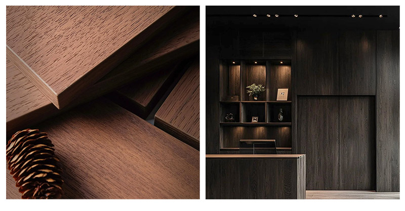 Walnut paneling