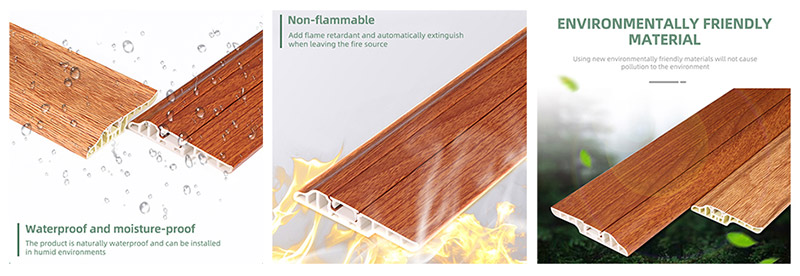 70*13.5mm PVC Lambs Tongue Skirting Board