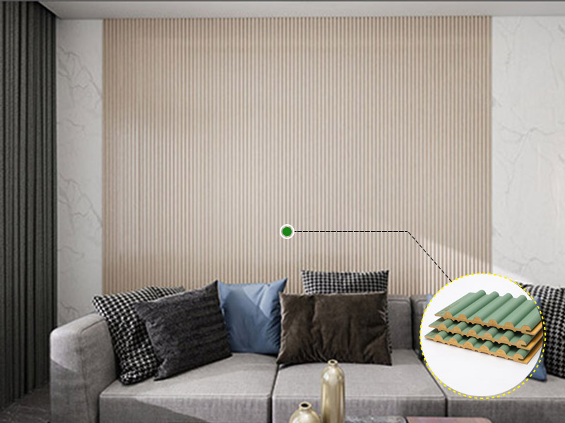 156*12.8mm PVC Outer Half-round Solid Wall Panel