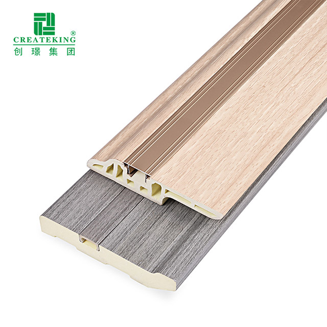 Foshan Manufacturer Hot Sale Easy installation Plastic Skirting Board 