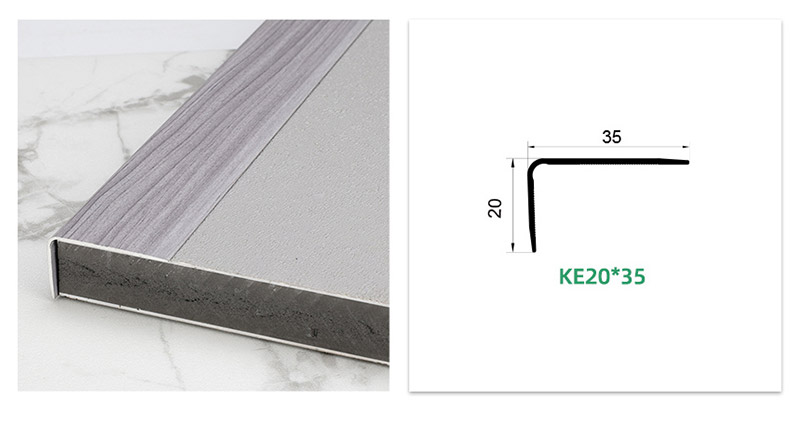 L-shaped Metal Floor Trim Strip