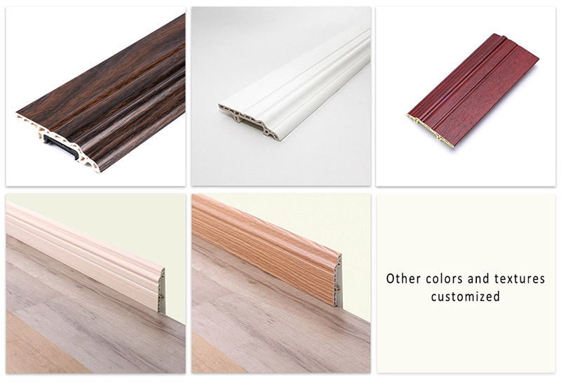 80*15mm SPC Clip-on Baseboard