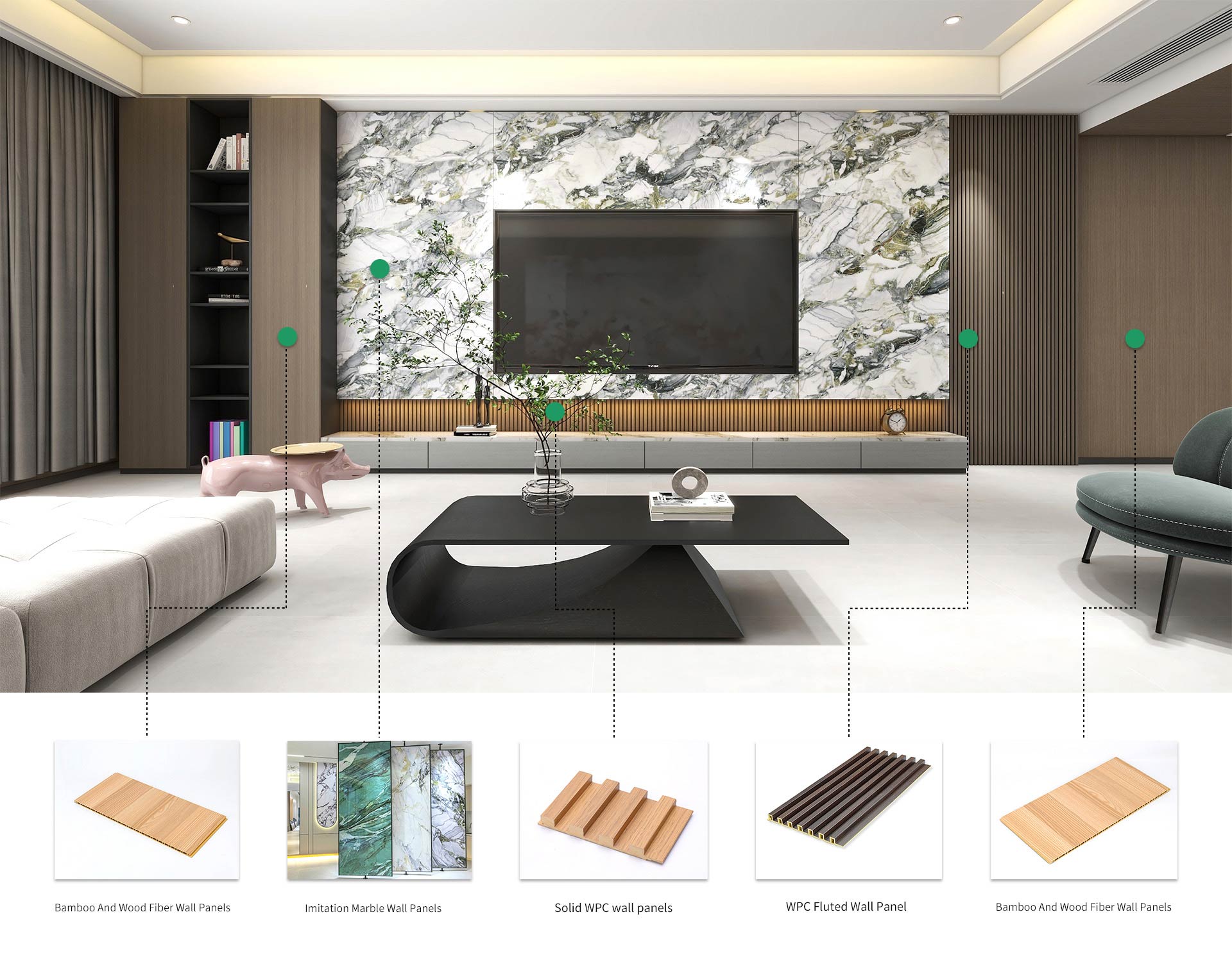 Application of WPC wall panels