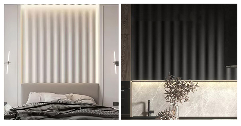 99.5*15mm Half-round Solid Fluted Wall Panels