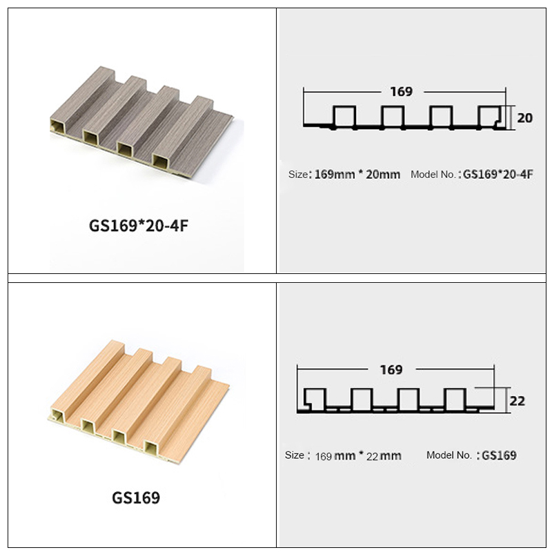 169*20mm Fluted PVC Wall Panels