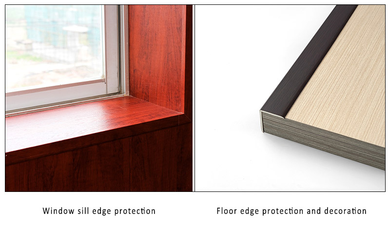 32*28mm L-shaped PVC Solid Wood Floor Corner Edging Strips