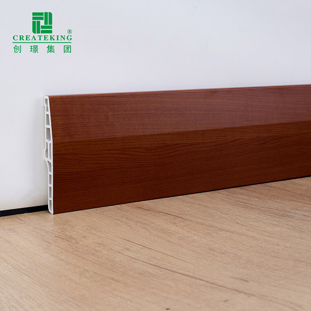100*15mm Chamfered Hollow PVC Skirting Board