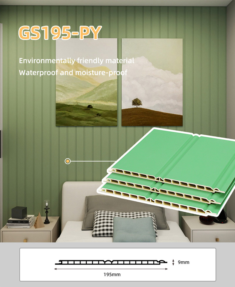 195*9mm Hollow WPC Wall Boards