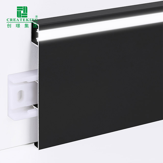 80*9mm LED Aluminum Alloy Skirting Board