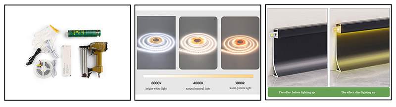 50*9mm LED Aluminium Skirting Board