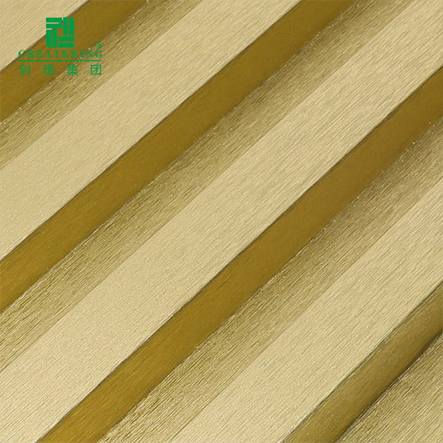 155*17mm Metallic Gold Fluted Wall Panel