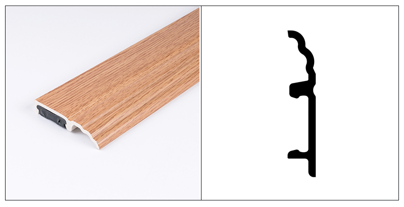 85*16mm PVC Clip-on Skirting Board