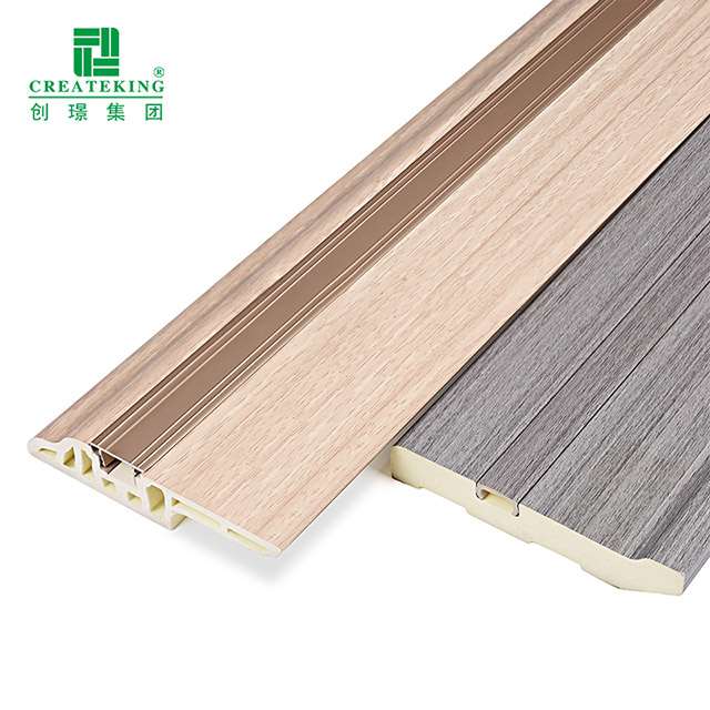 Foshan Manufacturer Hot Sale Easy installation Plastic Skirting Board 