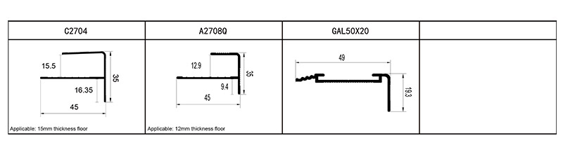 Aluminum Alloy Flooring Profiles