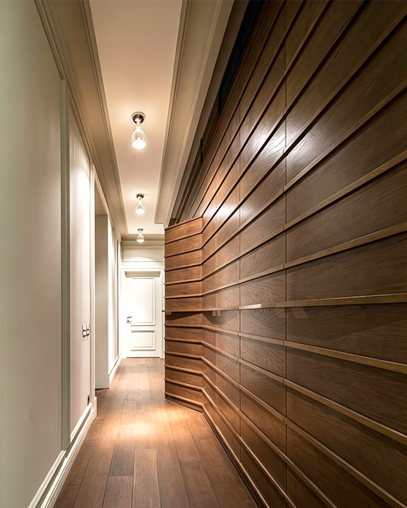 Panelling in the hallway